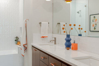 Inspiration for a midcentury bathroom in Austin.