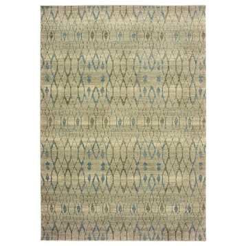 Oriental Weavers Raleigh 1807H 3'10"x5'5" Ivory/Blue Rug