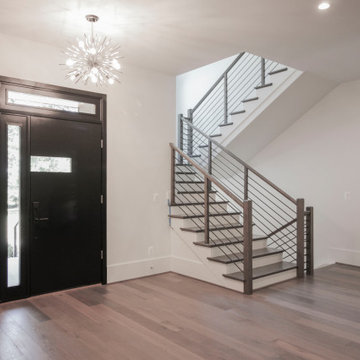 Project #79 | Minimalist Staircase with Black Horizontal Rods