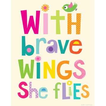 "With Brave Wings" Print, 8"x11"