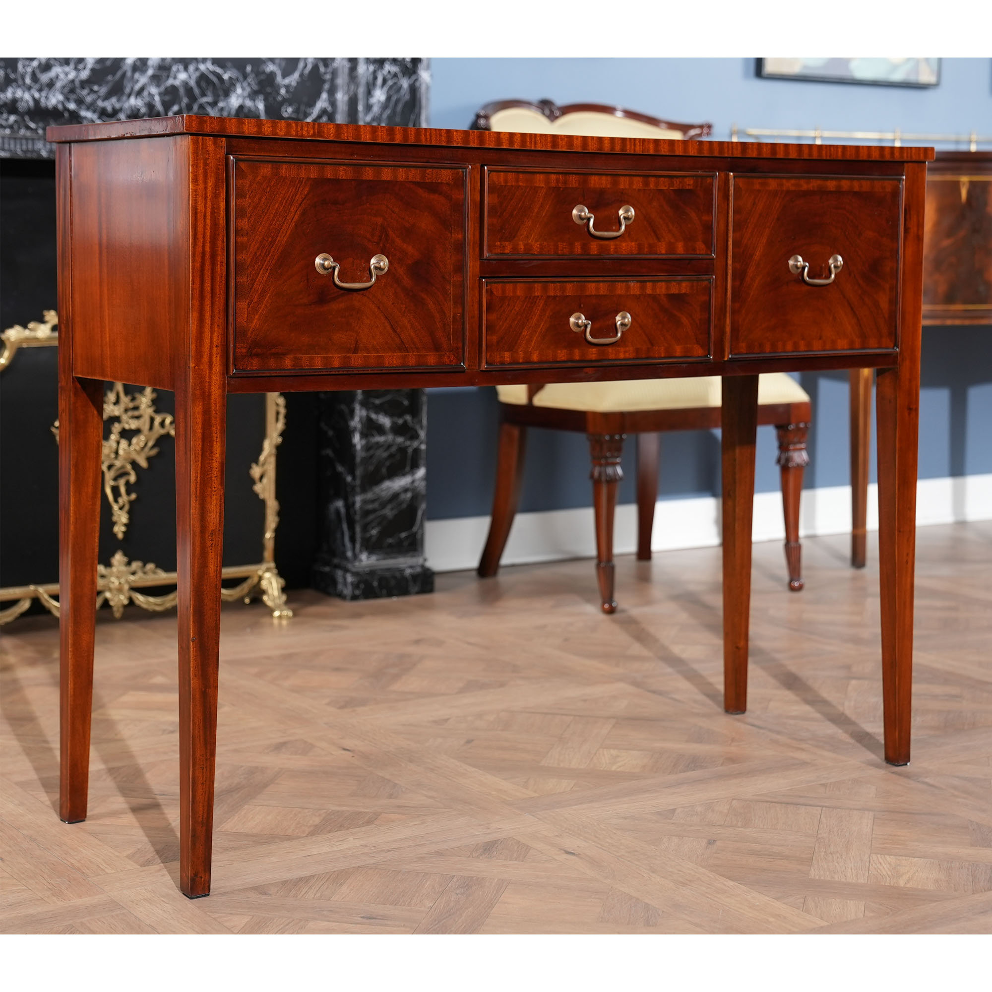 Small Tapered Leg Mahogany Sideboard