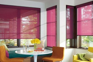 Inspiration for a mid-sized kitchen/dining room combo remodel in Albuquerque with white walls