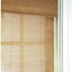 Natural Multi-Weave Bamboo Roman Shade - Roman Shades