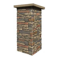 C139-ALPINE DEEP STACKED STONE COLUMN WRAP (CAPS SOLD SEPARATELY) - Wall Panels