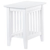 Bowery Hill 14" Solid Wood End Table with Sturdy Legs in White