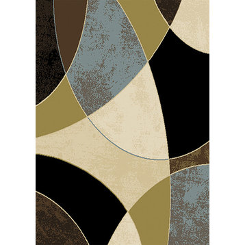 Abstract Contemporary 8x11 Geometric Area Rug Modern Carpet - Actual 7'8"x 10'4