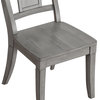 Arbor Hill Panel Back Wood Dining Chair, Set of 2, Antique Grey