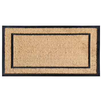 A1HC Natural Coir & Rubber Doormat, 24x39, Thick Durable Doormats for Outdoor