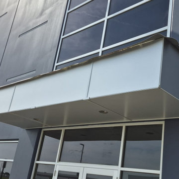 Modern Commercial Office Exterior & Glass Facade Installation