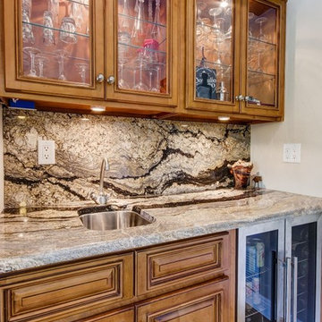 Kitchen remodel, Fireplace renovation, Wet bar