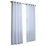 Commonwealth Home Fashions - Rhapsody Lined Grommet Curtain Panel 54 x 84 in White - These light airy panels are lined with a self colored opaque lining offering a beautiful elegant light filtering curtain at the window. while giving the maximum privacy. You can enjoy the look of sheers and still insulate your windows against heat loss, drafts, and hot sun.