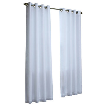 Rhapsody Lined Grommet Curtain Panel 54 x 84 in White