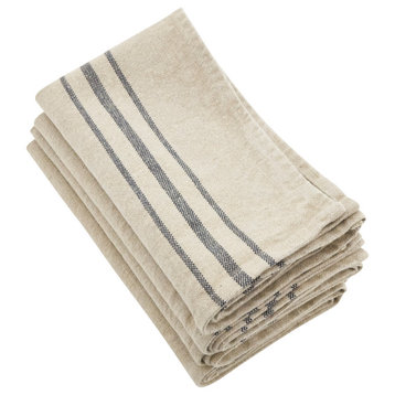 Linen Stripes Napkin, Set of 4, 20", Natural