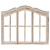 Bayview Architectural Farmhouse Window, Rustic, 31x26", Shabby White