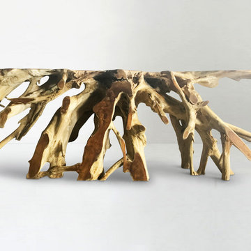 Teak Root Console Tables