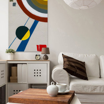 "Yellow Target" Painting Print on Wrapped Canvas