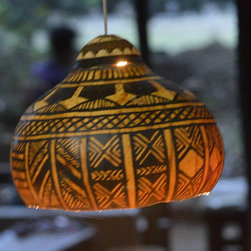 hanging light from gourd dry shell - Products