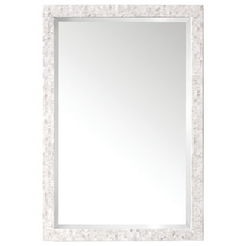 James Martin Vanities 725-M26 Callie 38" x 26" Bathroom Mirror - White Mother