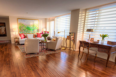 Inspiration for a contemporary living room remodel in Calgary