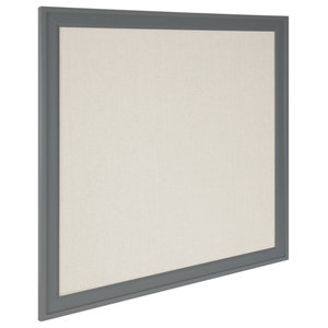 Bosc Framed Gray Linen Fabric Pinboard Contemporary Bulletin Boards And Chalkboards By Uniek Inc Houzz