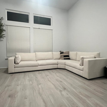 Daphne Wedge Sectional in Contessa Vanilla