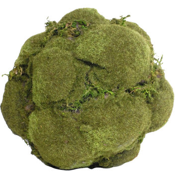 Artificial Decorative Moss Ball Faux Botanicals, Set of 3
