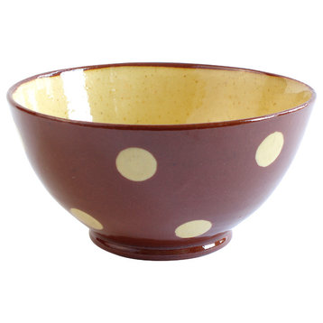 Polka-Dot Ice Cream Bowl, Barn Red, Single Bowl
