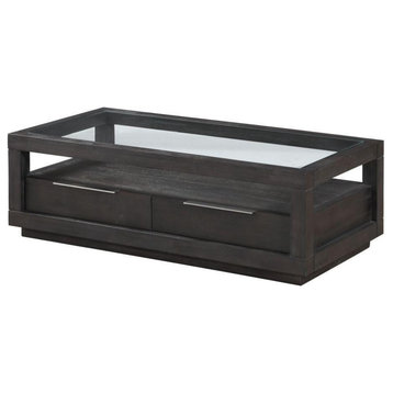 Modus Oxford Two-Drawer Coffee Table in Basalt Grey