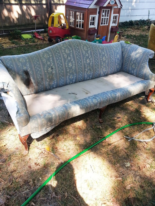 Reupholstered couch