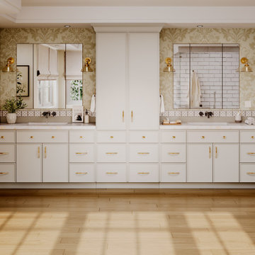 Nacreous Shaker Slim Dove White Gallery| Bathroom Projects