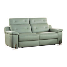 Modern Green Leather Sofas Houzz Homelegancela Inc Homelegance Vortex Double Reclining Sofa In Light Gray Leather Sofas