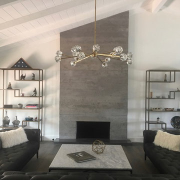 Concrete Board Formed Tiles and concrete hearth
