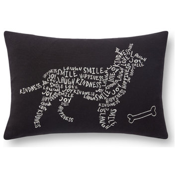ED Ellen DeGeneres Crafted PED0005 Black/White 13" x 21" Pillow Cover