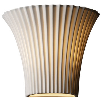 Justice Designs Limoges Small Round Flared Wall Sconce