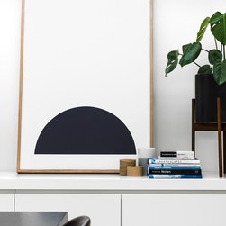 Navy Half Moon Framed Print | The Artwork Stylish - Artwork