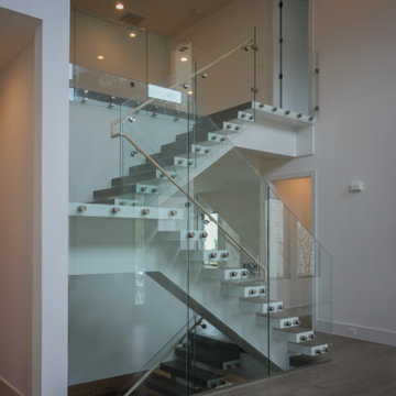 Project #80 | Mono-Beam Staircase with Glass Panels