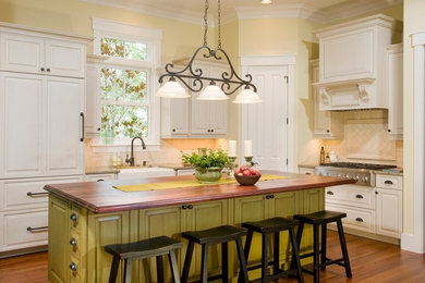 Example of a transitional kitchen design in Other