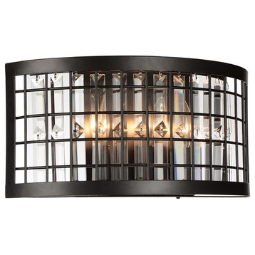 Meghna 3 Light Wall Sconce With Brown Finish