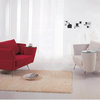 Cafe Unique Chair with Right Side Table - Red Velvet