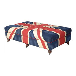Bensington Union Jack Ottoman - Footstools And Ottomans
