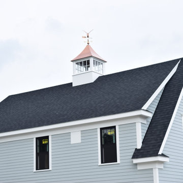 48" Custom Vinyl Cupola with a Copper Eagle Weathervane