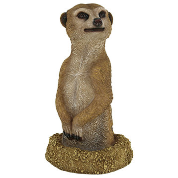 Meerkat Coming Out Of Ground Statue