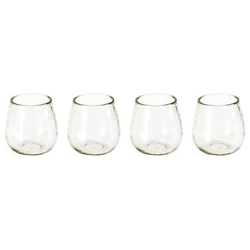 "Garan" Hammered Glass All Purpose Glasses (Set of 4)