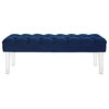 Modway Furniture Valet Performance Velvet Bench in Navy -EEI-2460-NAV