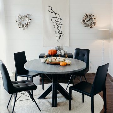Modern Industrial Grey Round Table
