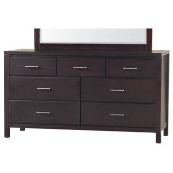 Bowery Hill 7 Drawer Double Dresser in Espresso