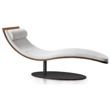 Susana Lounge Chair, White Leather