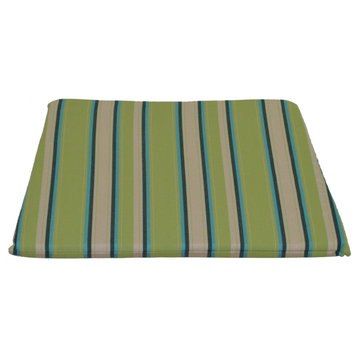 Poly Dining Seat Cushion, Lime Stripe