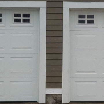 White Overhead Sectional Garage Door with Windows