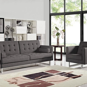 Fabric Upholstered Living Room Sofa Set